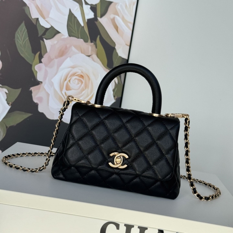 Ch*el top handle bags